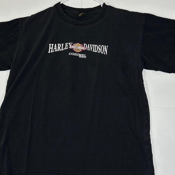 Vintage Harley Davidson Motorcycle Cozumel Mexico Biker T-Shirt Black Men’s XL - Picture 5 of 12